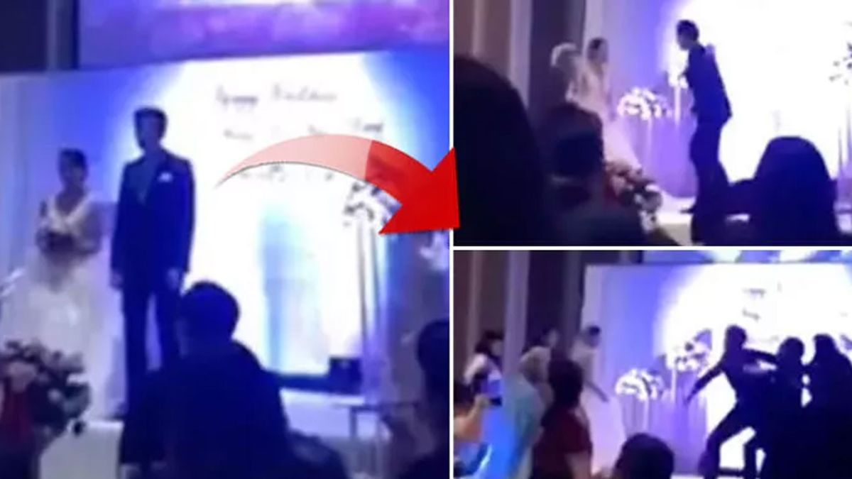 Şaka gibi olay! Düğün günü damat gelini konuklardan birisiyle aldattı kameraman her şeyi saniye saniye kaydetti