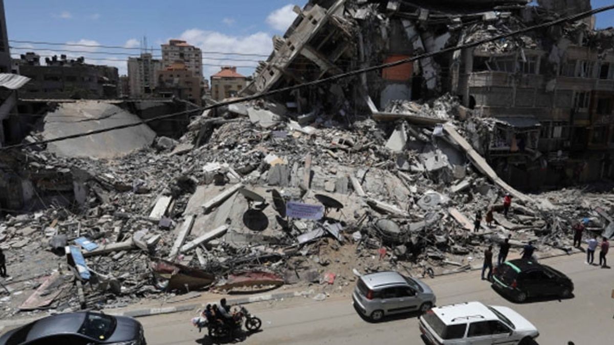 İşgalci İsrail'in Gazze'ye Saldırdığı Havadan Görüntüler Yayınlandı