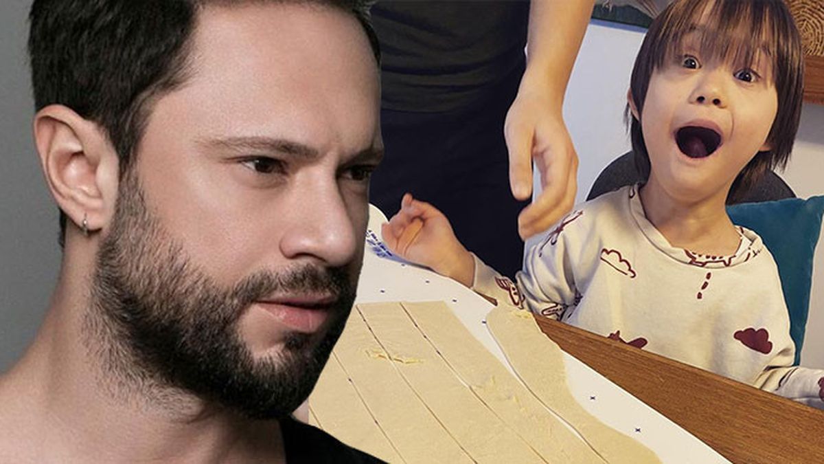 Özgün Uğurlu, Oğlu Ediz’in Hamur Açtığı Anları Paylaştı