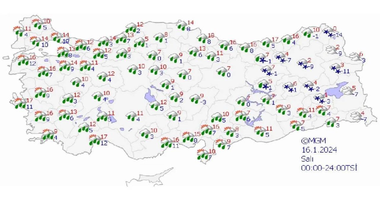 16 Ocak hava 16 Ocak hava