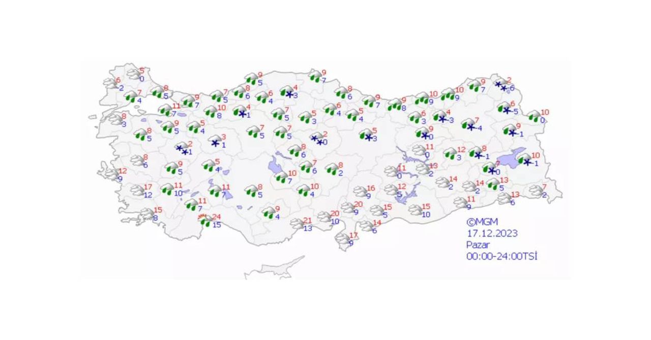 17 Aralık Hava durumu 17 Aralık Hava durumu