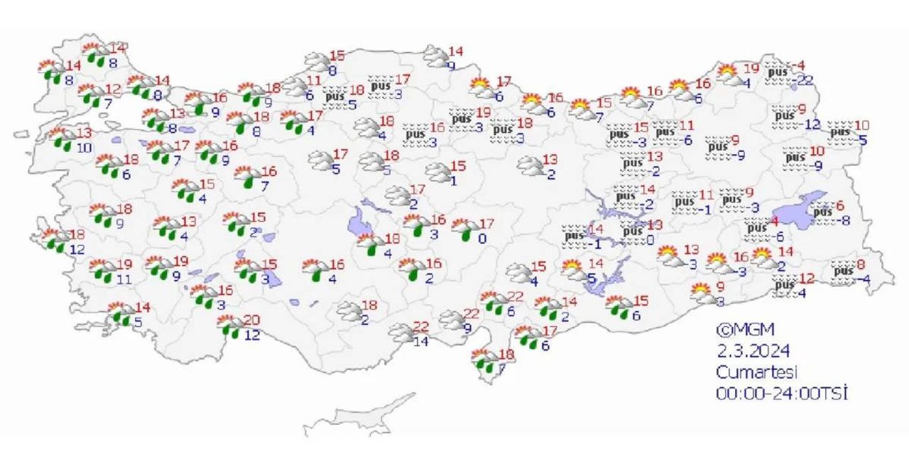 2 Mart 2024 hava durumu 2 Mart 2024 hava durumu
