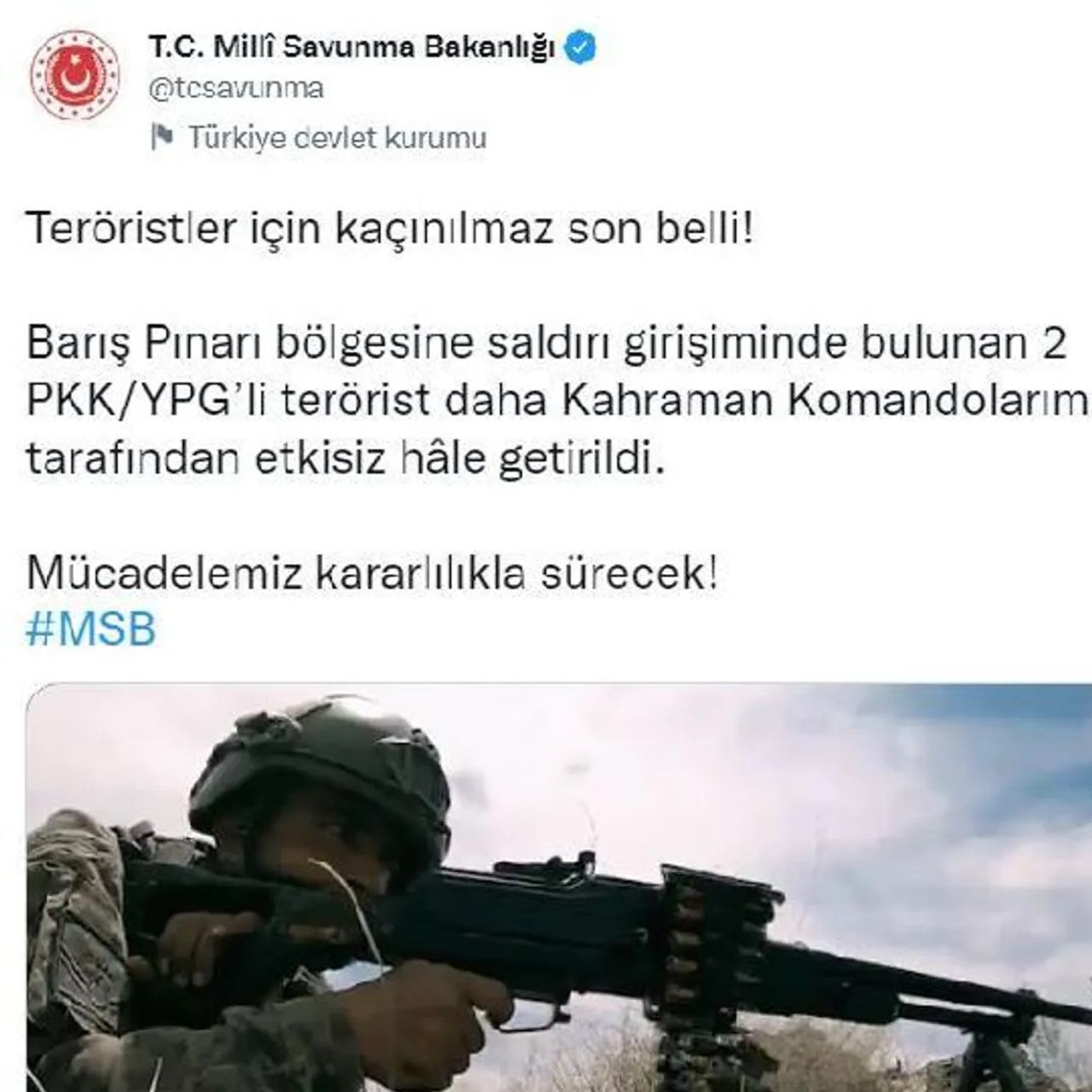 2 terörist etkisiz hale getirildi 2 terörist etkisiz hale getirildi
