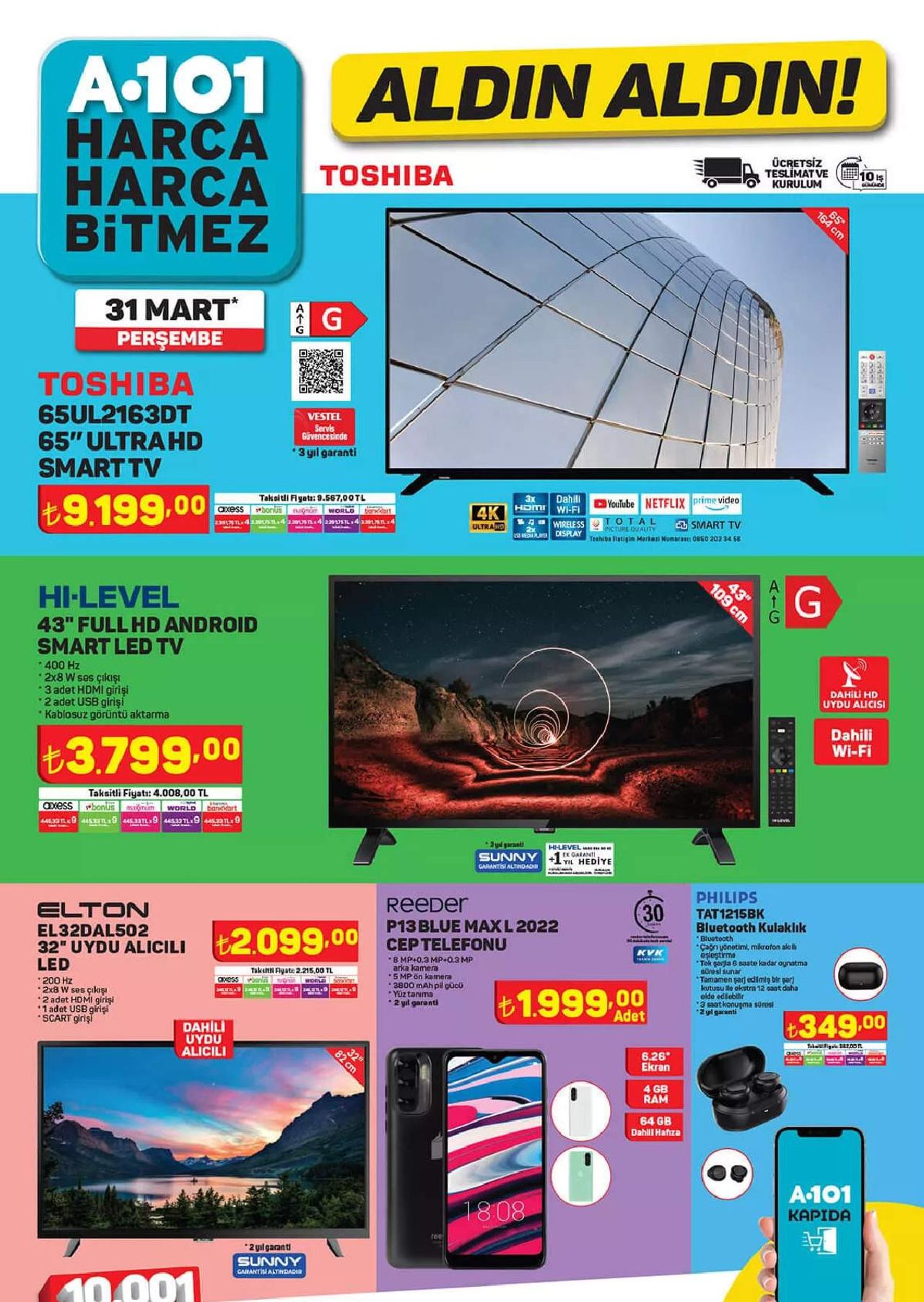31 Mart A101 İndirimli Ürünler 31 Mart Aktüel Ürünler Kataloğu 2022 31 Mart A101 İndirimli Ürünler 31 Mart Aktüel Ürünler Kataloğu 2022
