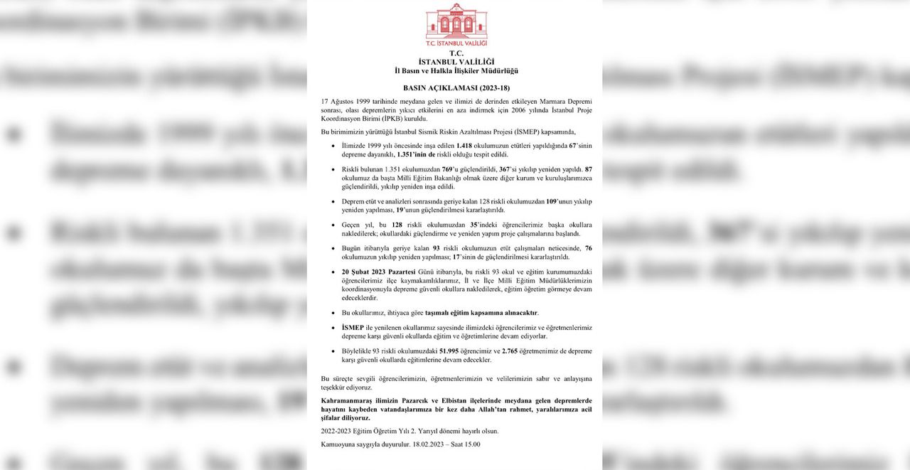 93 okul için tahliye kararı 93 okul için tahliye kararı