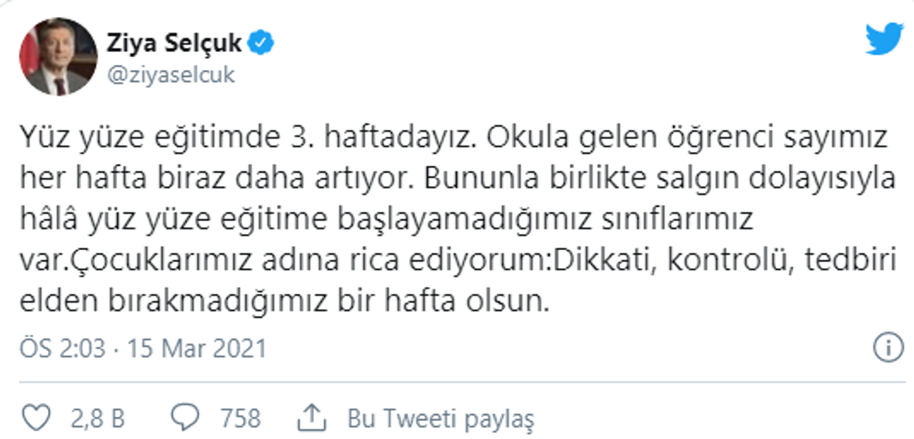 Milli Eğitim Bakanı Milli Eğitim Bakanı