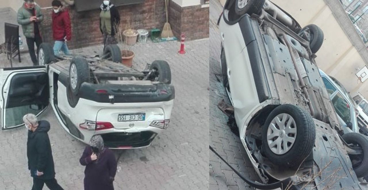 86874687468Pedalları Karıştırdı: Araç Yan Binanın Otoparkına Düştü 86874687468Pedalları Karıştırdı: Araç Yan Binanın Otoparkına Düştü