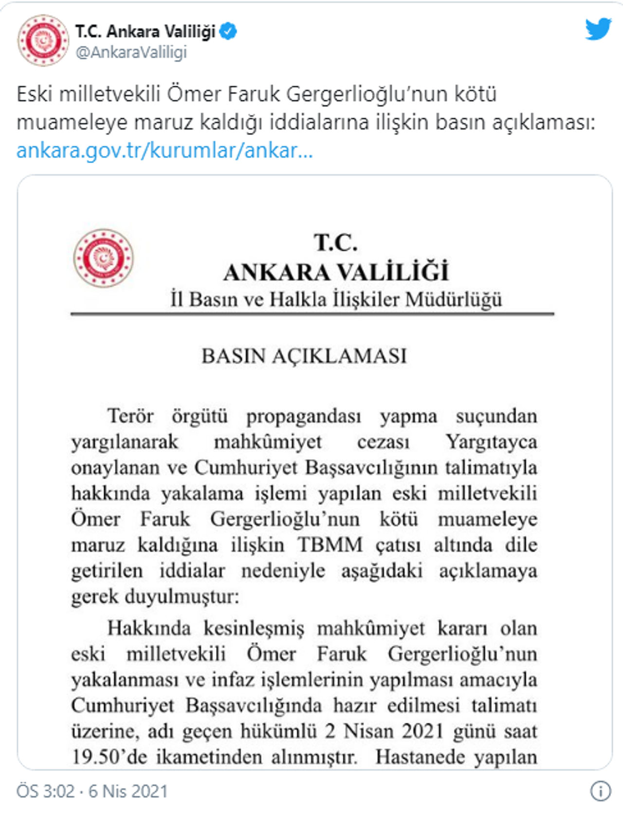 Ankara Valiliği Ankara Valiliği