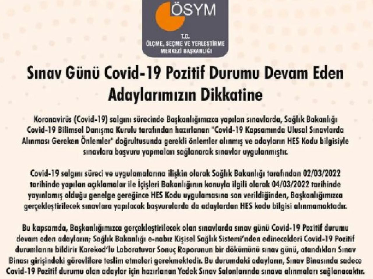 Test sonucu pozitif olan öğrenciler sınava girecek mi, nasıl girecek? Test sonucu pozitif olan öğrenciler sınava girecek mi, nasıl girecek?