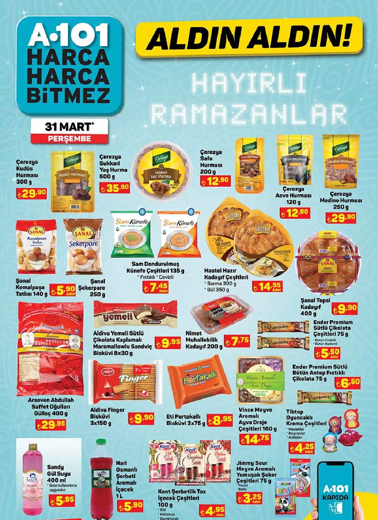 A101 31 Mart 2022 Ramazana özel aktüel indirimli ürünler kataloğu A101 31 Mart 2022 Ramazana özel aktüel indirimli ürünler kataloğu