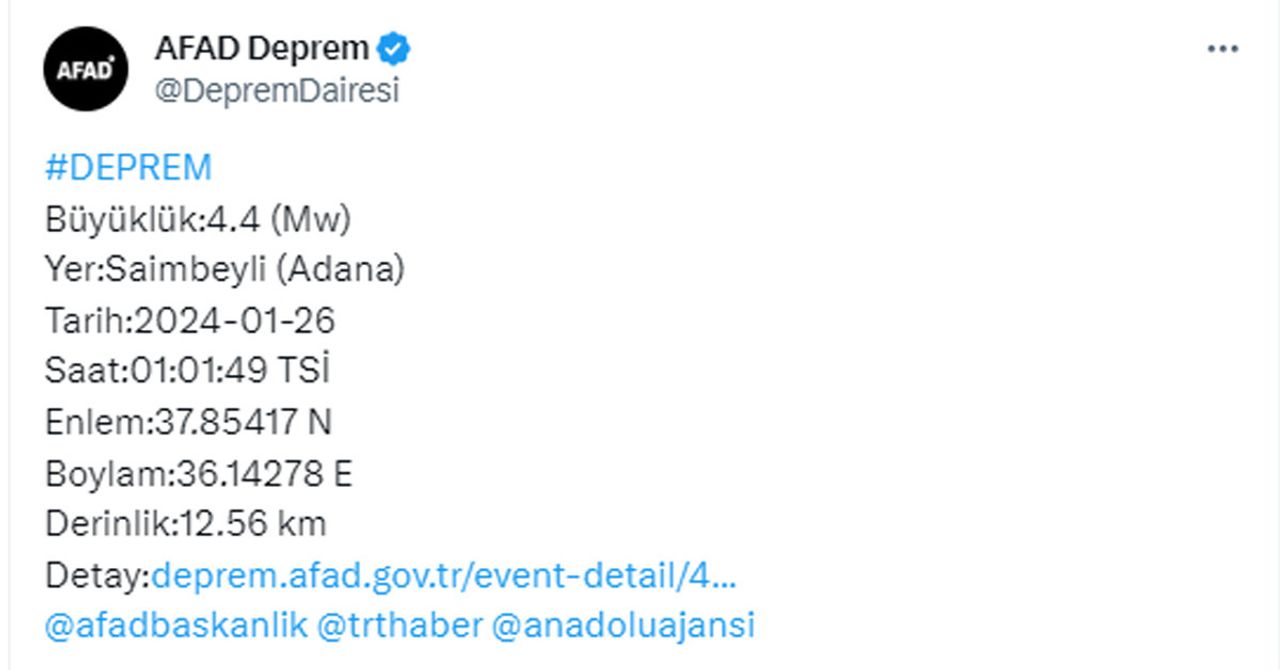 Afad açıklama Afad açıklama