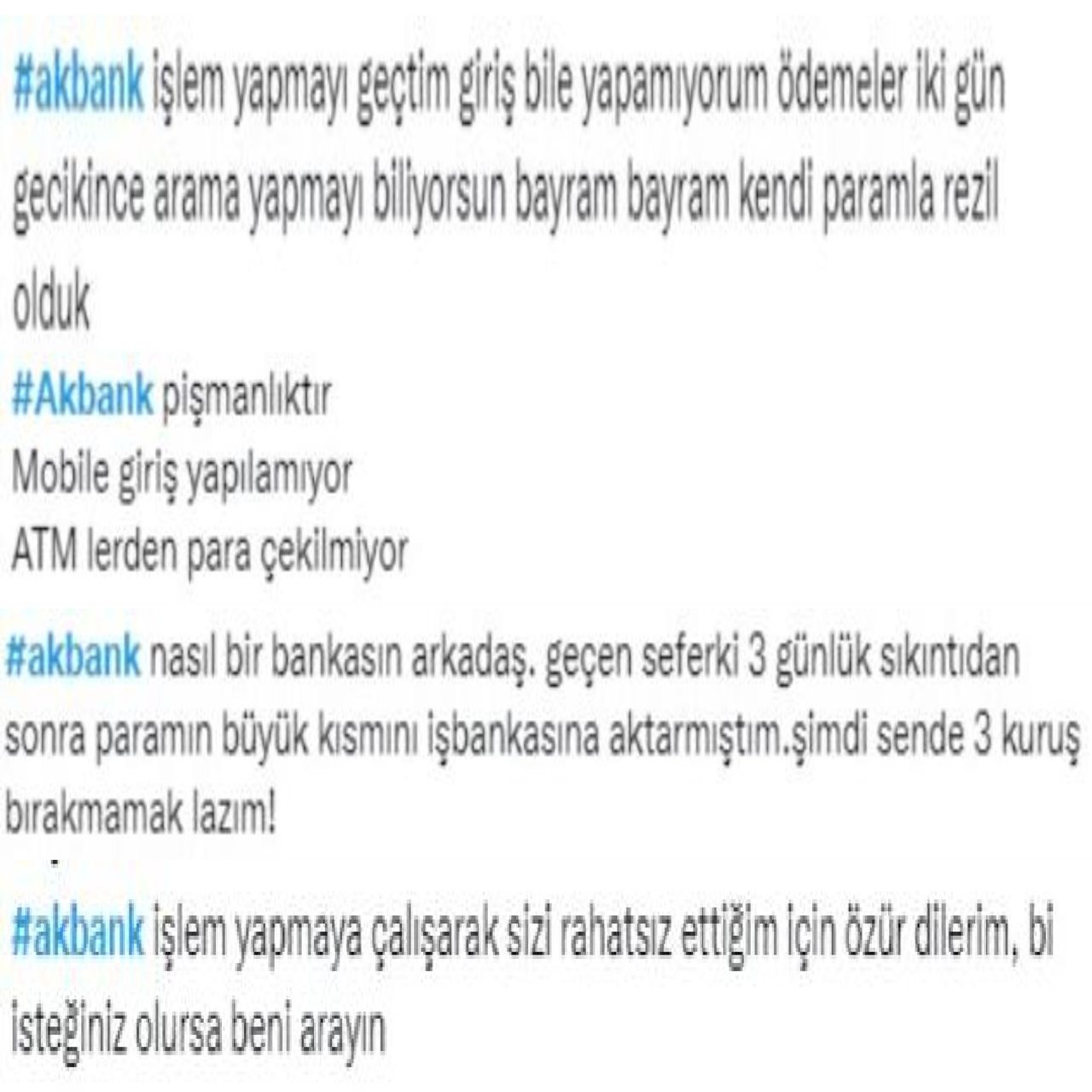 Akbank mobil bankacılık arızası Akbank mobil bankacılık arızası