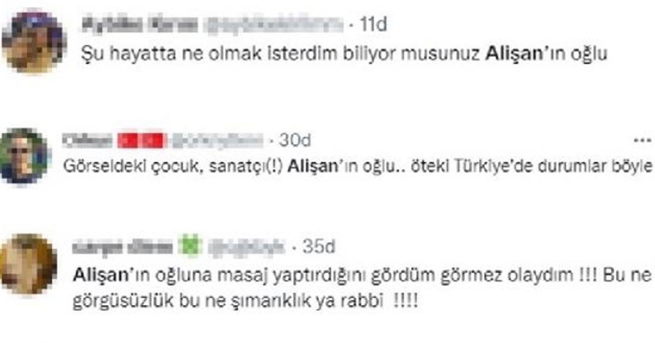 Alişan oğluna masaj yaptırdı Alişan oğluna masaj yaptırdı