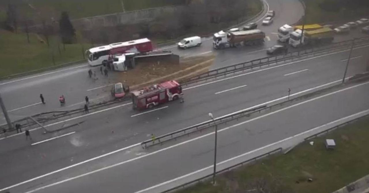 Basın Ekspres yolu kaza Basın Ekspres yolu kaza