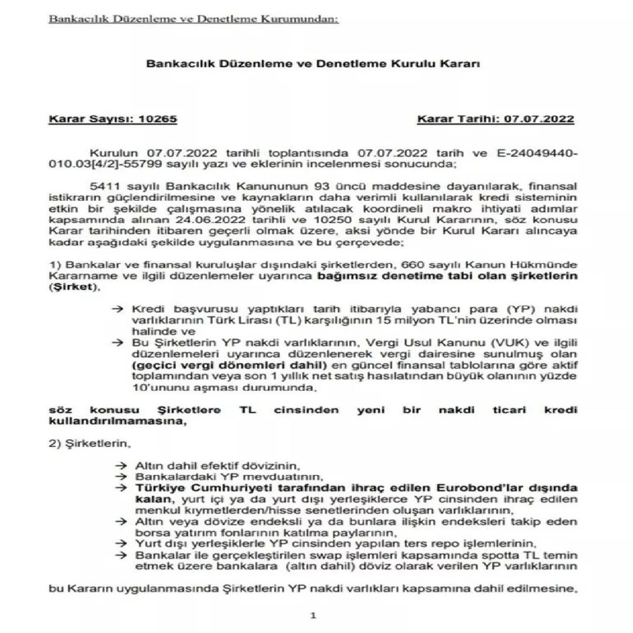 BDDK açıklaması BDDK açıklaması