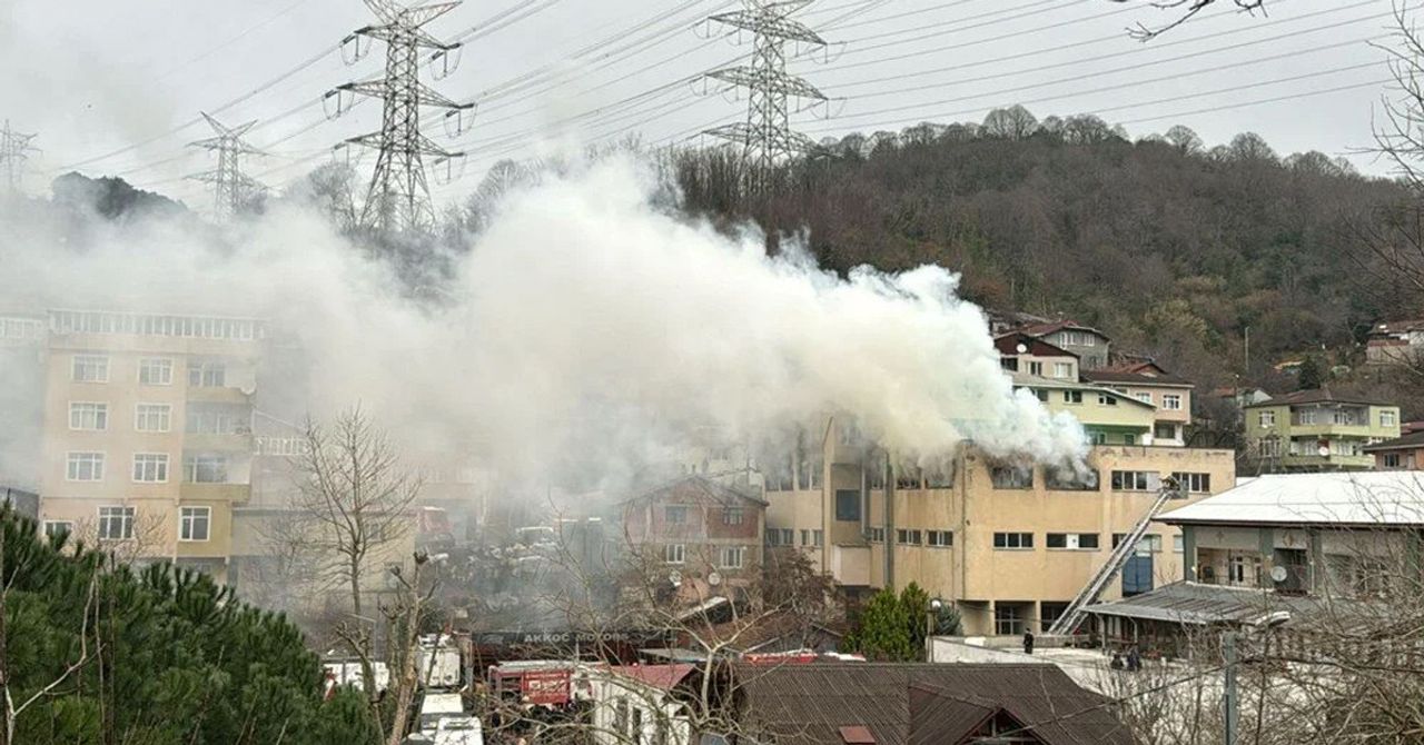 beykoz da fabrikada yangın beykoz da fabrikada yangın