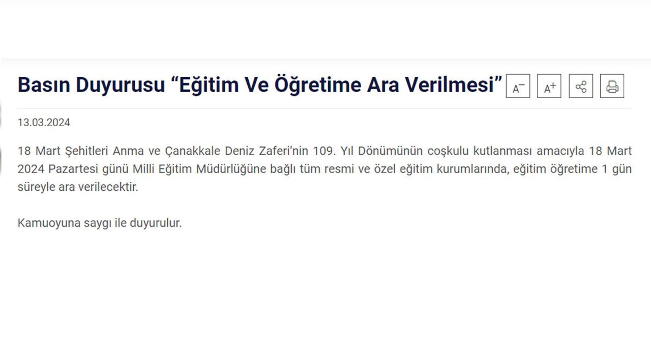 Çanakkale basın duyurusu Çanakkale basın duyurusu
