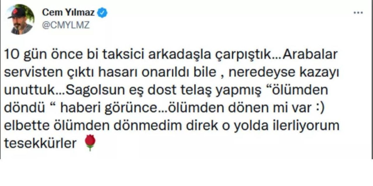 Cem Yılmaz Trafik Kazası Yaptı Cem Yılmaz Trafik Kazası Yaptı