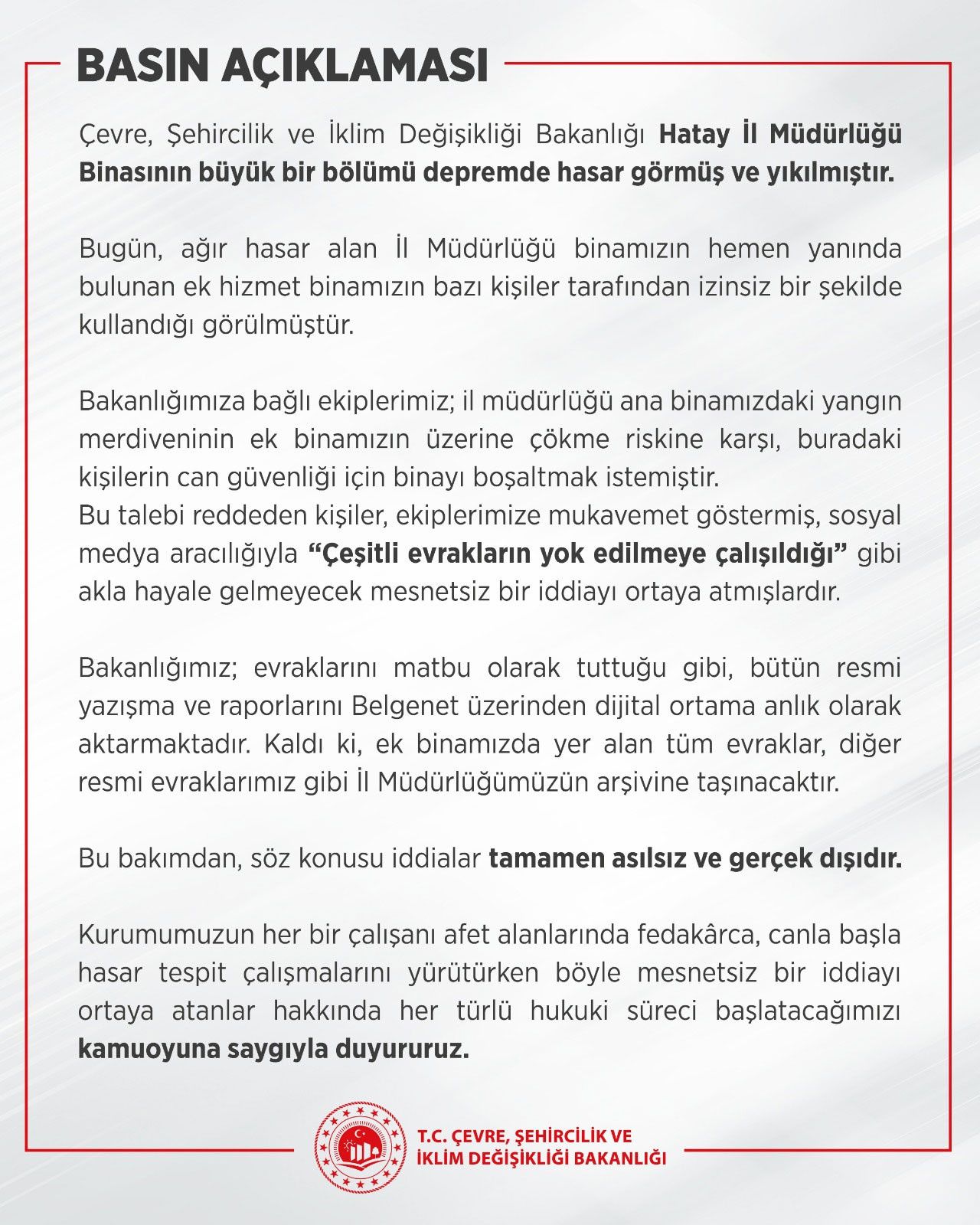 Çevre, İklim ve Şehircilik Bakanlığı Çevre, İklim ve Şehircilik Bakanlığı