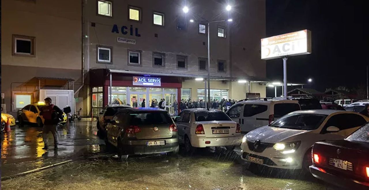 Çorluda feci kaza Çorluda feci kaza