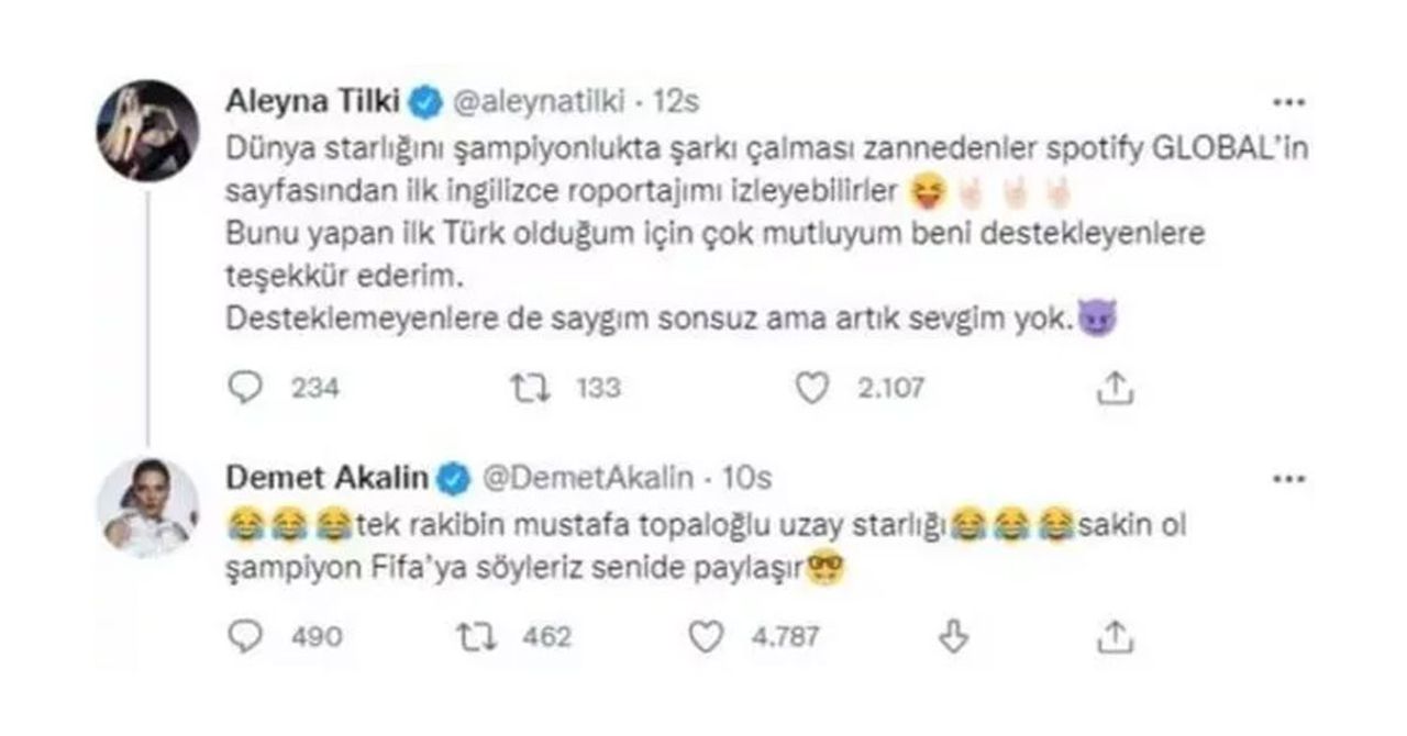 Deemet Akalın Aleyna Tilki kavgası Deemet Akalın Aleyna Tilki kavgası