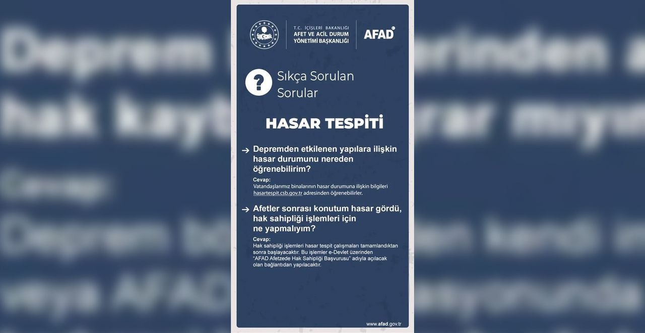 Deprem bölgesinde binamın hasar durumunu nereden öğrenebilirim? Deprem bölgesinde binamın hasar durumunu nereden öğrenebilirim?