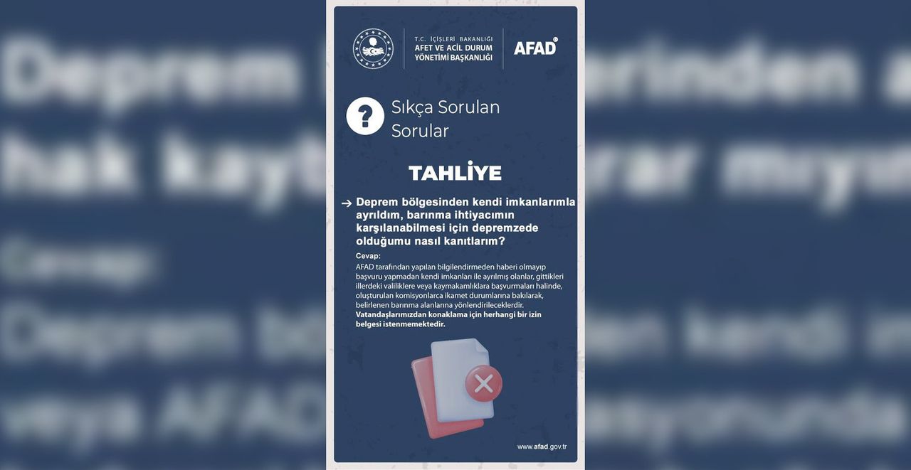 Deprem bölgesinden kendi imkanlarımla ayrıldım, barınma ihtiyacımın karşılanması için depremzede olduğumu nasıl kanıtlarım? Deprem bölgesinden kendi imkanlarımla ayrıldım, barınma ihtiyacımın karşılanması için depremzede olduğumu nasıl kanıtlarım?