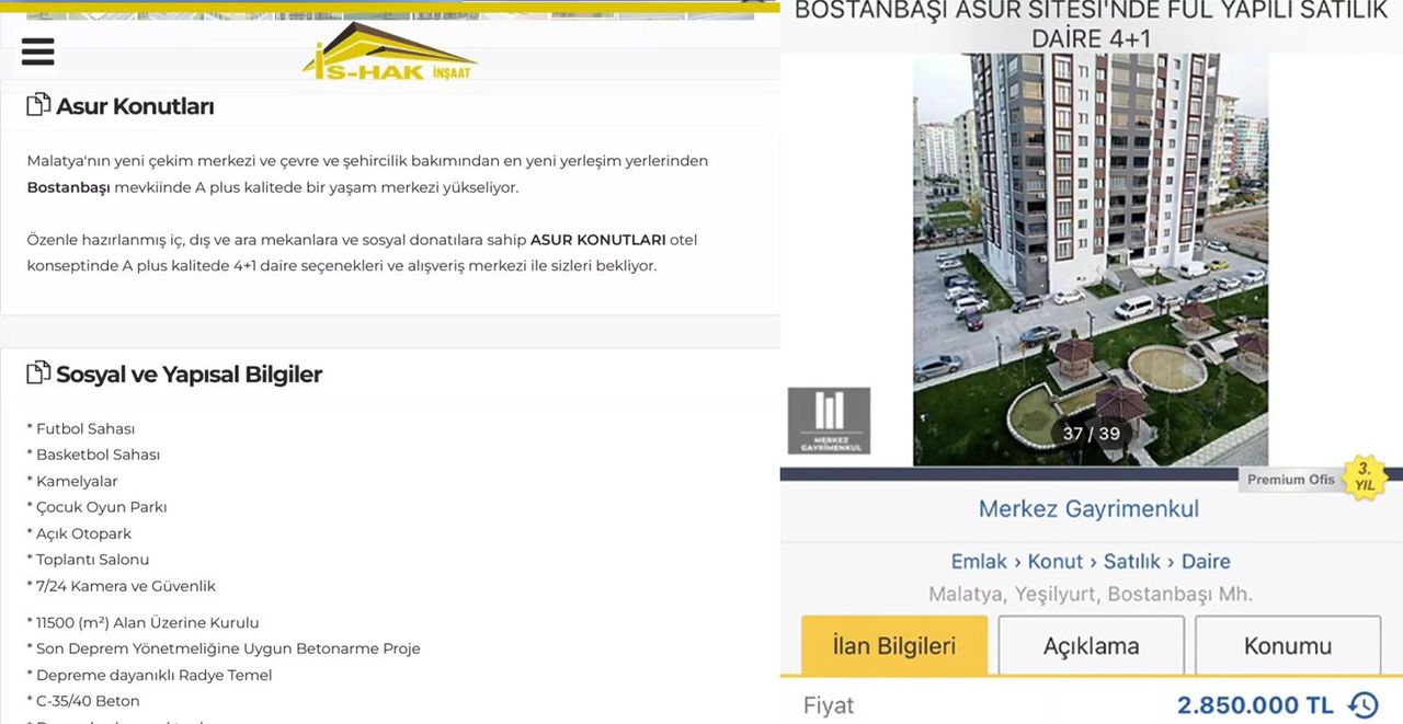 Depreme dayanıklı diye satılmış Depreme dayanıklı diye satılmış