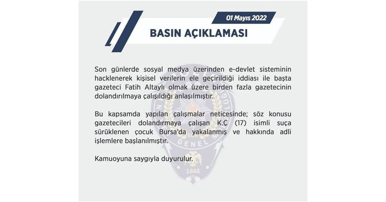 EGM basın açıklaması EGM basın açıklaması