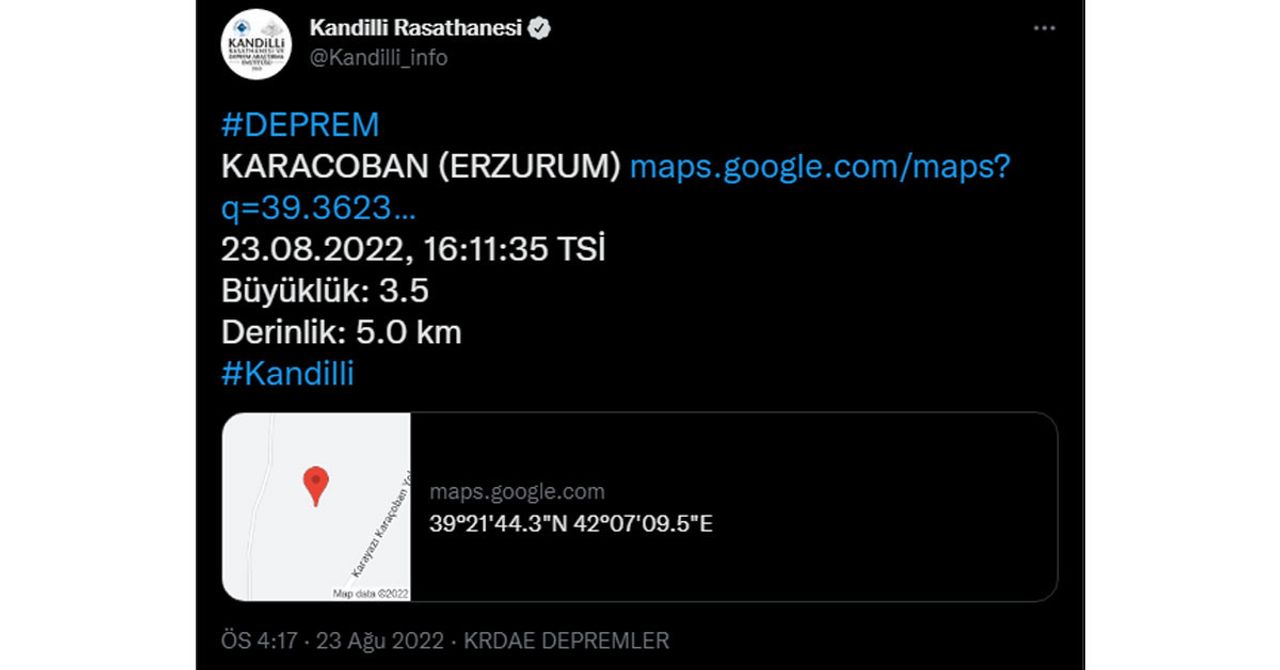 Erzurum deprem Erzurum deprem
