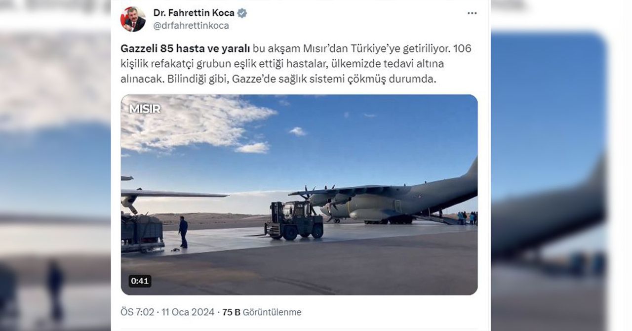 Fahrettin Koca paylaşımı Fahrettin Koca paylaşımı
