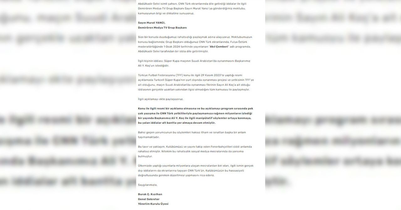 Fenerbahçe açıklama Fenerbahçe açıklama