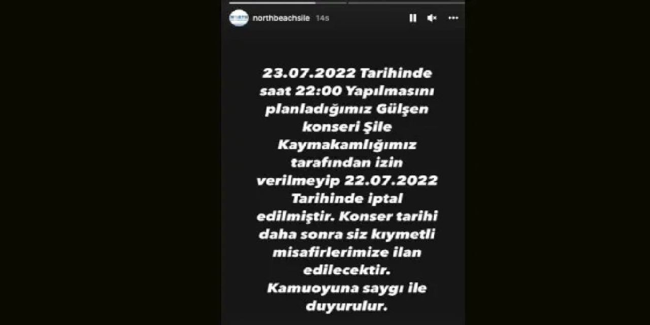 Gülşen Konseri İptal Oldu Gülşen Konseri İptal Oldu