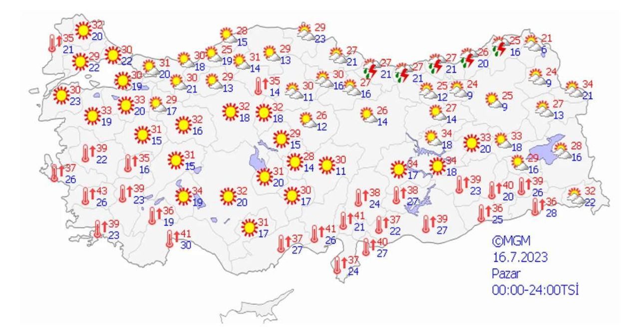 Hava Durumu 16 Temmuz Hava Durumu 16 Temmuz