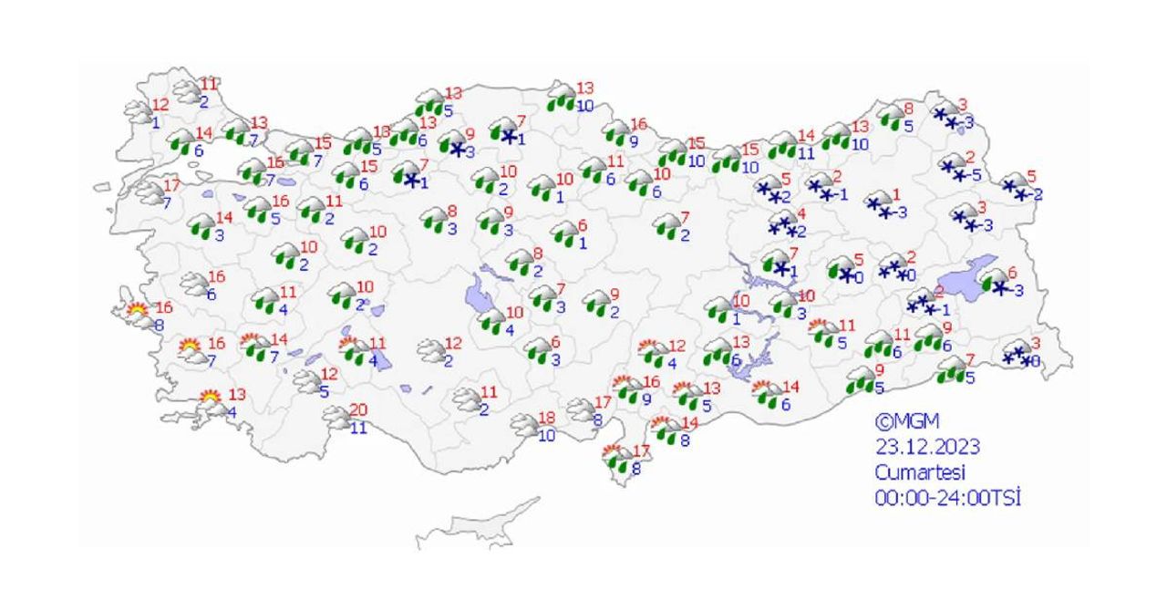 hava durumu 23 Aralık hava durumu 23 Aralık