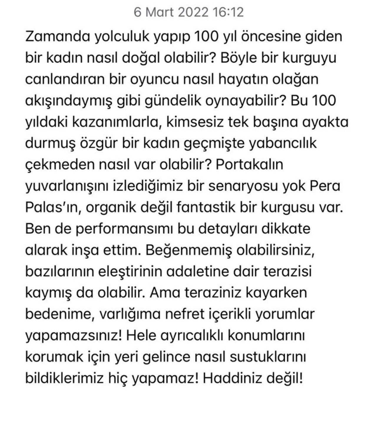 Hazal Kaya Twitter paylaşımı