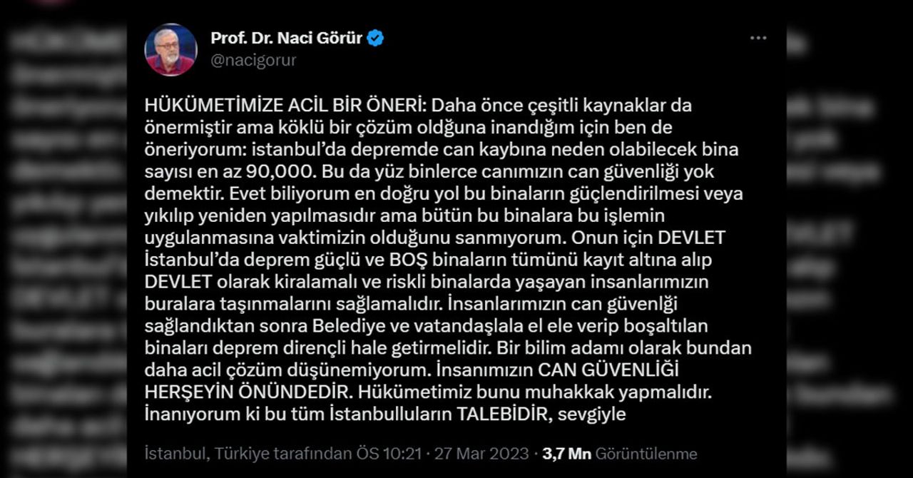 Hükümete acil öneri Hükümete acil öneri