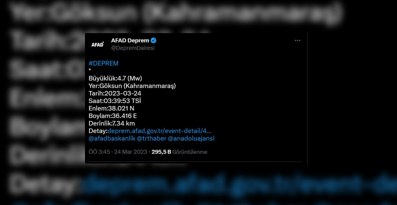 İlk açıklama AFAD