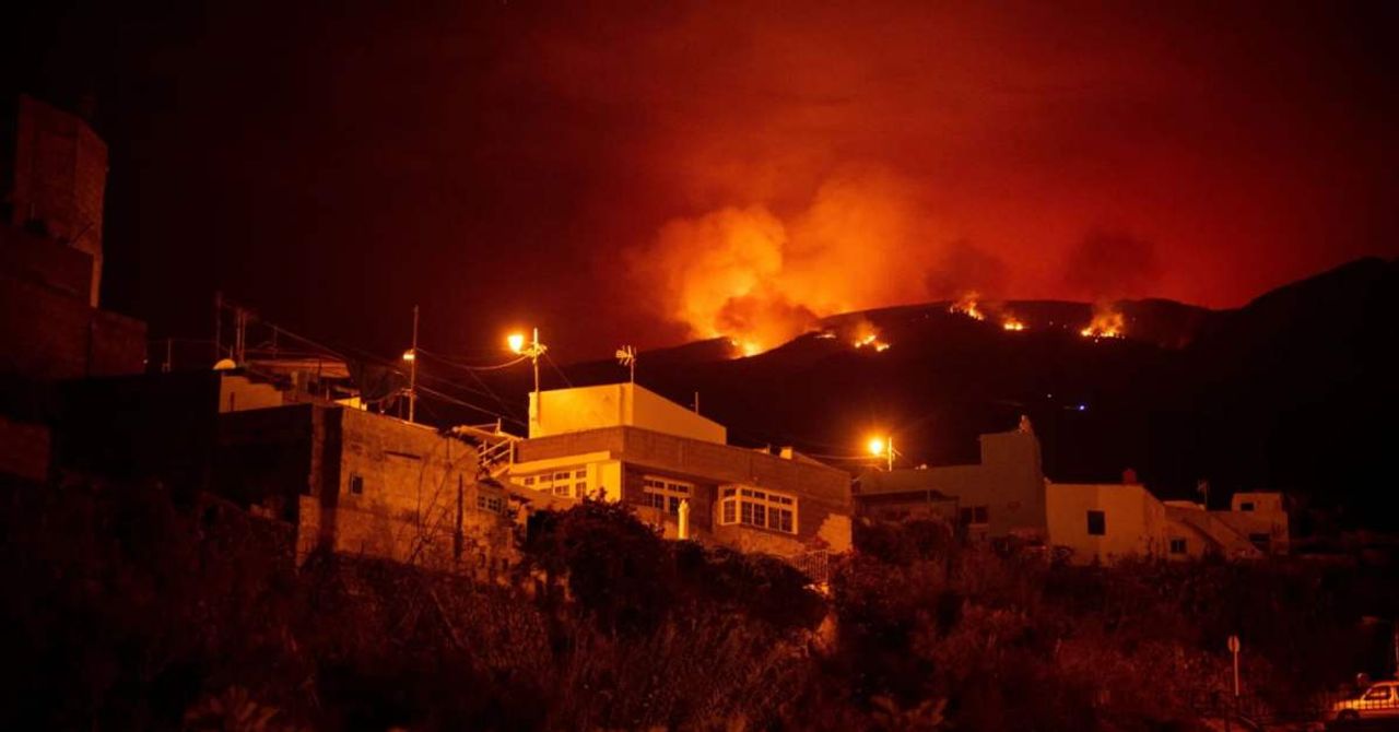 İspanya Tenerife Yangın İspanya Tenerife Yangın