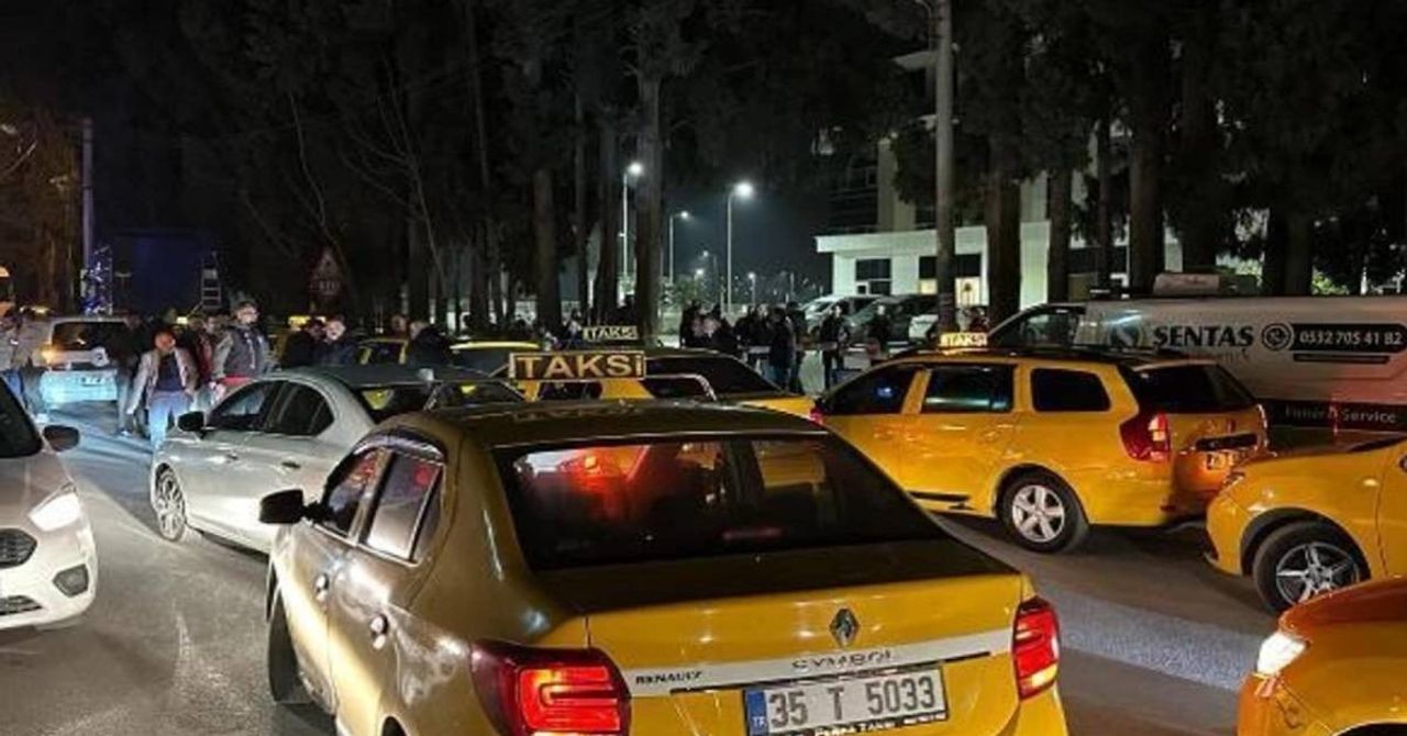 İzmir taksi protesto İzmir taksi protesto