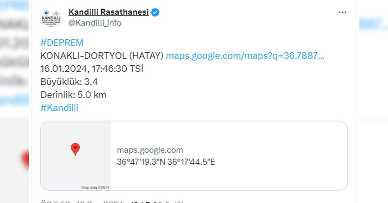 Kandilli Rasathanesi açıklaması Kandilli Rasathanesi açıklaması