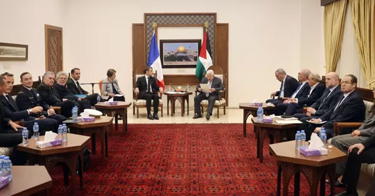 Macron Abbas görüşmesi Macron Abbas görüşmesi