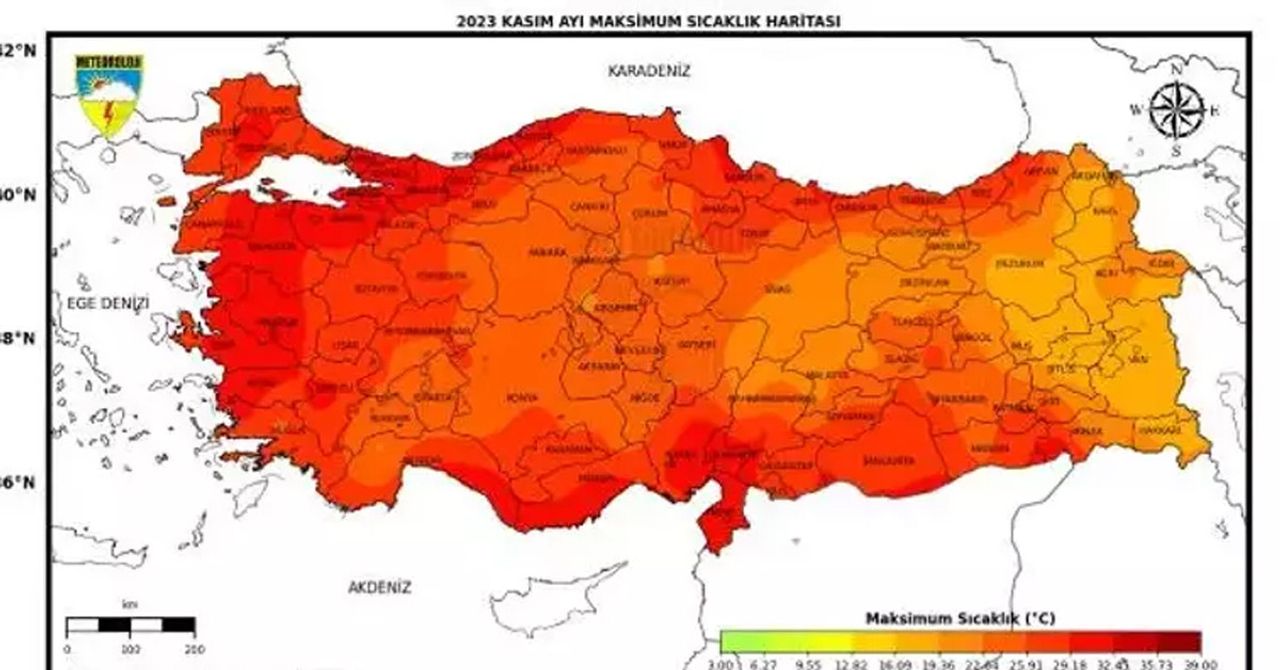 Maksimum sıcaklık haritası
