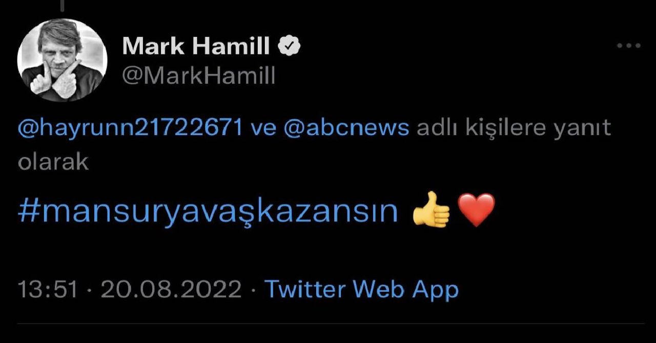 Mark Hamill Mansur Yavaş Mark Hamill Mansur Yavaş