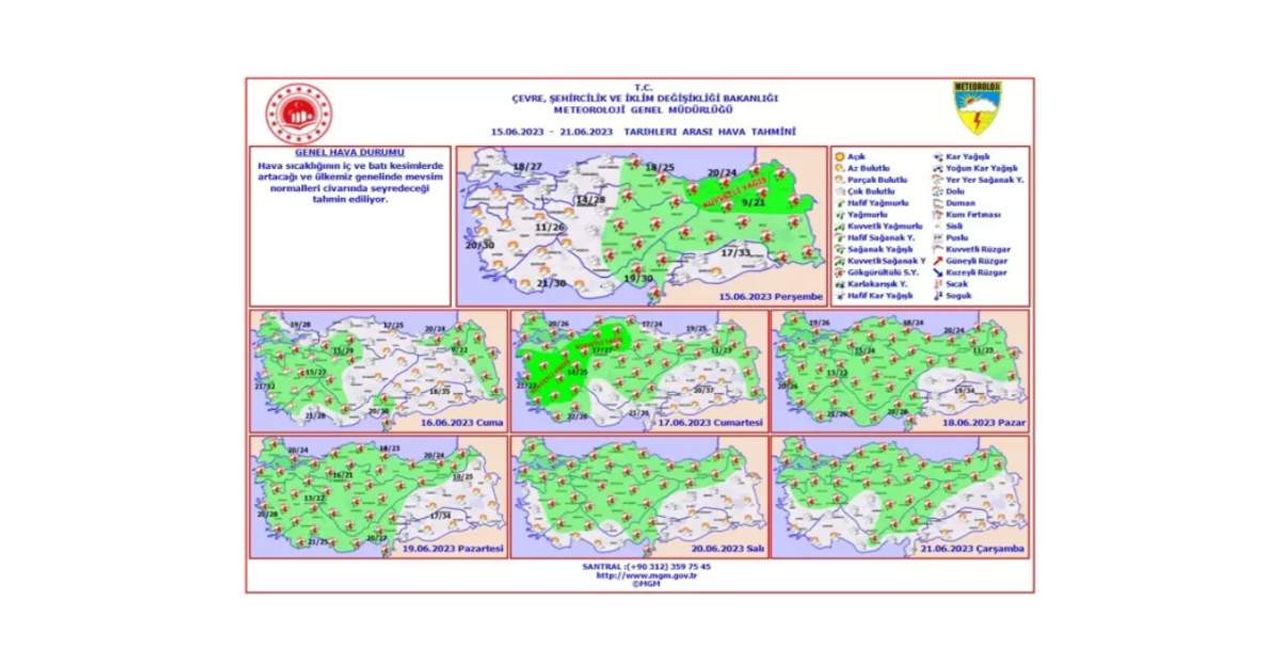 Meteoroloji 15 Haziran Meteoroloji 15 Haziran