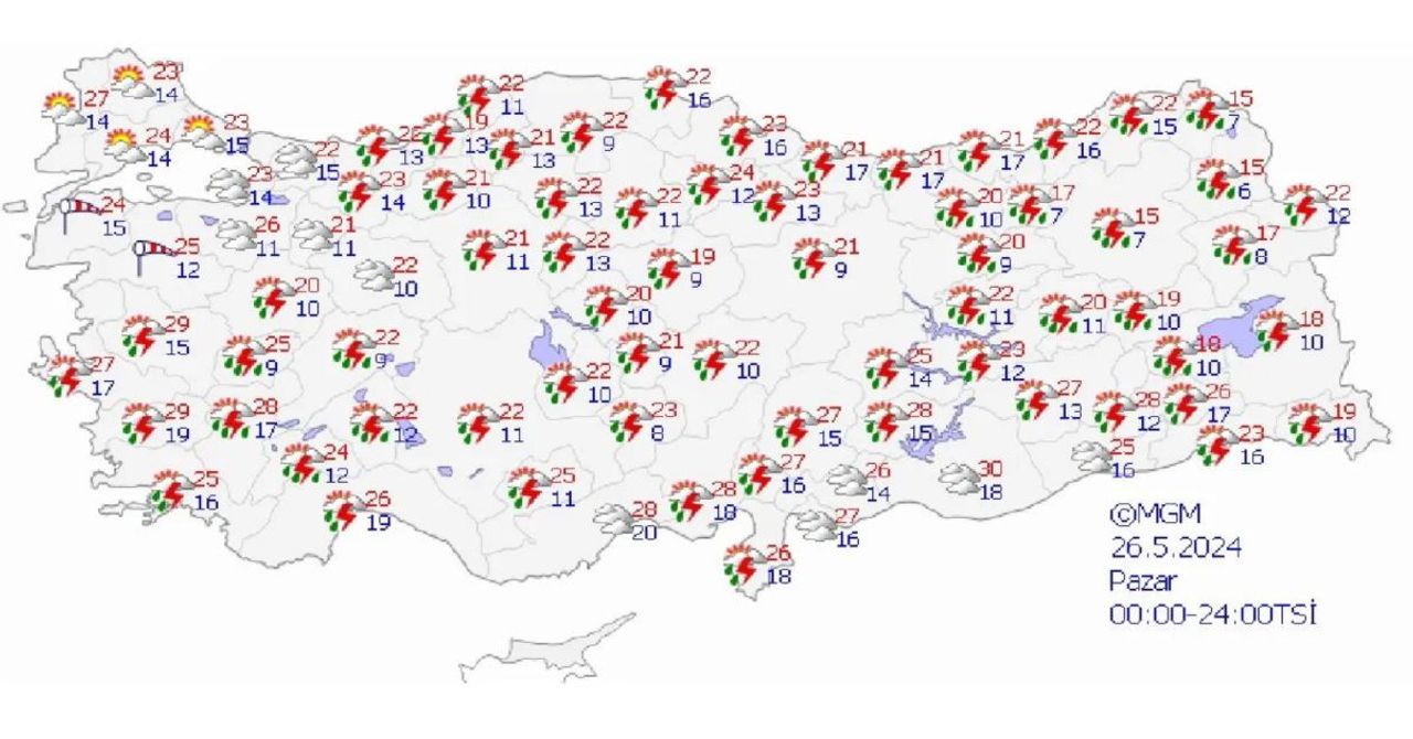 Meteoroloji bölge bölge uyardı: Gök gürültülü sağanak yağış geliyor