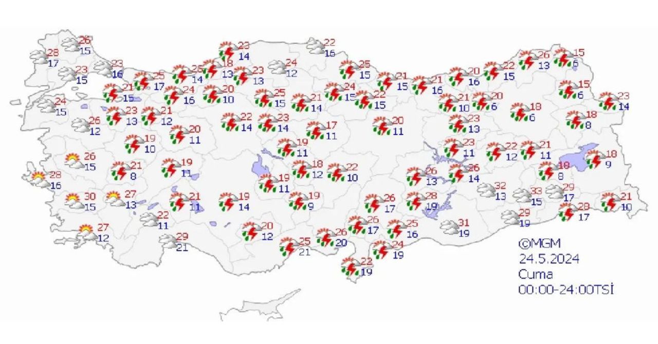 Meteoroloji ‘kuvvetli’ şekilde uyardı: Sağanak yağış yurt geneline hakim olacak Meteoroloji ‘kuvvetli’ şekilde uyardı: Sağanak yağış yurt geneline hakim olacak