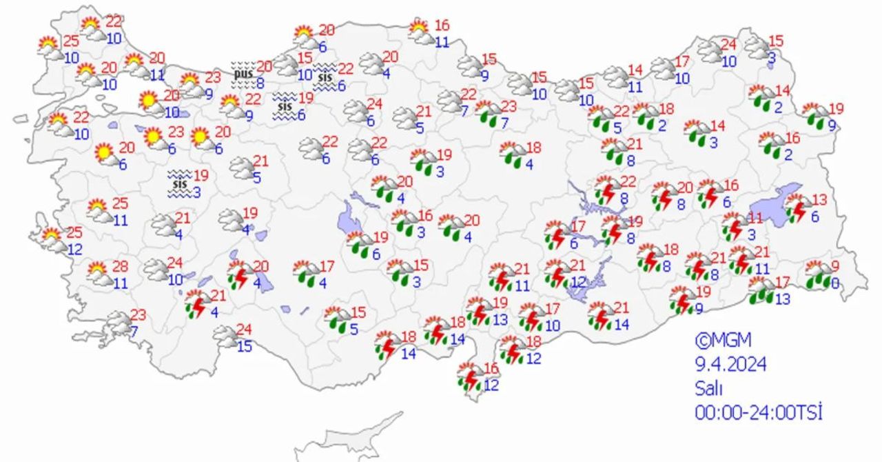 Meteoroloji’den arefe uyarısı: 15 ilde kuvvetli sağanak yağış etkili olacak Meteoroloji’den arefe uyarısı: 15 ilde kuvvetli sağanak yağış etkili olacak