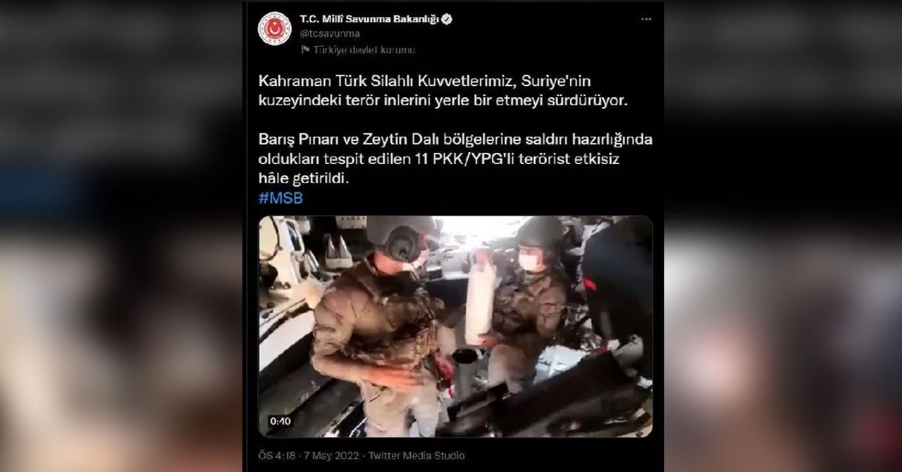 Milli Savunma Bakanlığı açıkladı: 11 terörist daha etkisiz hale getirildi! Milli Savunma Bakanlığı açıkladı: 11 terörist daha etkisiz hale getirildi!