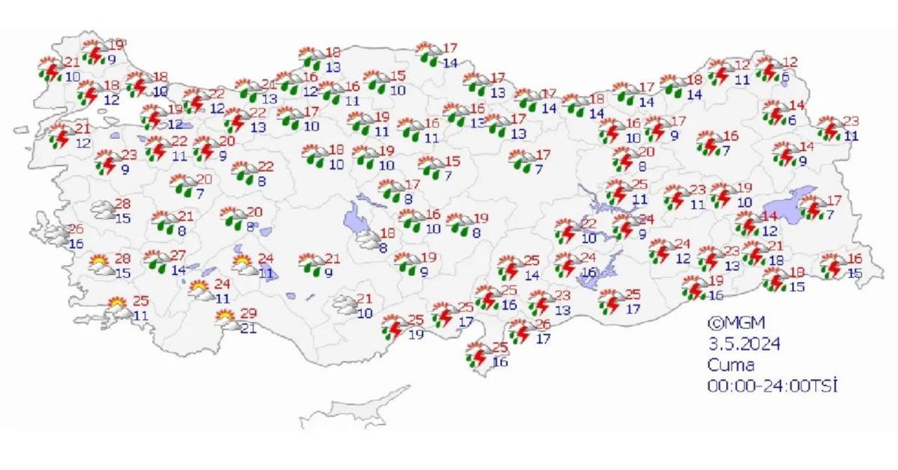 Mümkünse dışarı çıkmayın: Meteoroloji’den 15 ile kuvvetli yağış ve fırtına uyarısı Mümkünse dışarı çıkmayın: Meteoroloji’den 15 ile kuvvetli yağış ve fırtına uyarısı